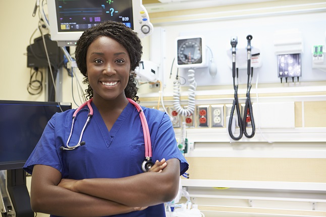 Portrait Of Female Nurse In Emergency Room